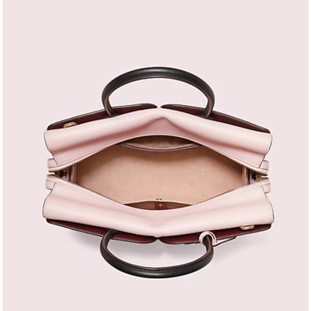 Kate Spade Spencer Cherrywood Red Pink Leather Satchel - Picture 7 of 9